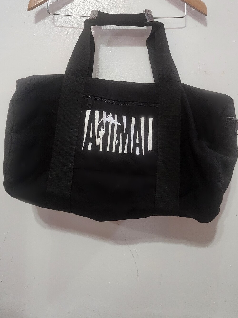 Animal Pak Black Canvas Duffel Bag with White Logo